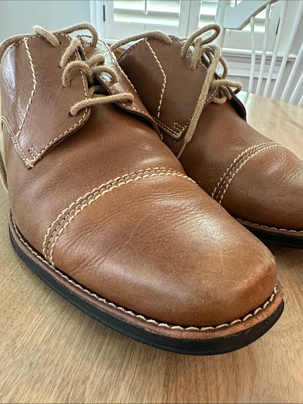 Classic Sandro Moscoloni Men's Brown Leather Derby Shoes